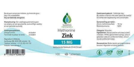 SoLMAG Zink 15 mg etiket