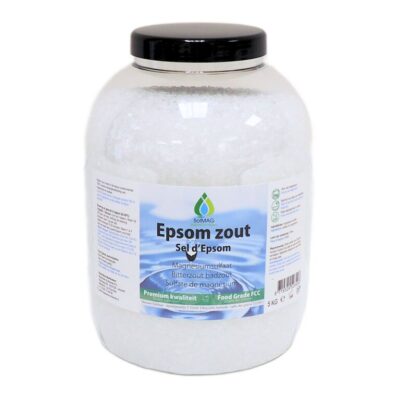 SoLMAG Epsom zout 5 kg – Food grade (FCC) Magnesiumsulfaat 49% – Bitterzout – in luxe pot