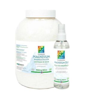 Himalaya 4 kg. en 200 ml. magnesium combi pakket Himalaya 4 kg. en 200 ml. magnesium olie en vlokkencombi pakket