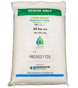 Epsom zout 20 kg FCC front 800px Epsom zout 20 kg Magnesiumsulfaat 49% FCC van SoLMAG