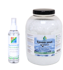 Voordeelset Solmag Epsom Zout 5 kg + Himalaya Magnesium Olie Spray 200 ml — Compleet Magnesium Pakket voor Lichaam & Geest